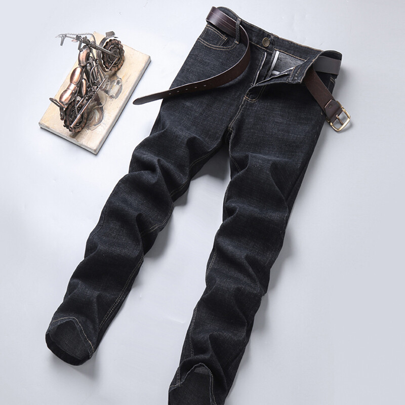 Meeste teksapüksid, tavaliistuvad ärilised vabaaja teksad, sirge klassikaline, kõrge kvaliteediga, suures suuruses uus Dropship luksuslikud püksid Dropship