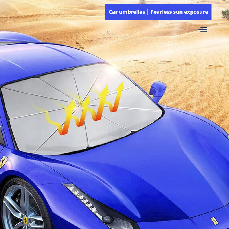 Сенник за кола Чадър Преден прозорец Сенник Аксесоари за защита на предното стъкло Прибиращ се F Olding Топлоизолационна защита