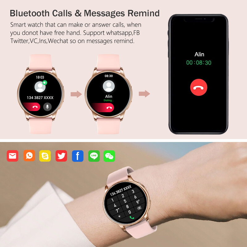 WEEDOM 2023 Bluetooth Call Inteligentné hodinky pre ženy, hodinky s vlastným ciferníkom, muži, športové fitness sledovanie srdcovej frekvencie, inteligentné hodinky pre Android iOS