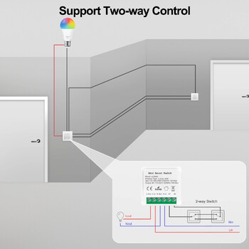 16A Tuya Wifi / Zigbee 3.0 Mini Smart DIY Switch 2 Way Control Smart Home Relay Automation Breaker Λειτουργεί με την Alexa Google Home