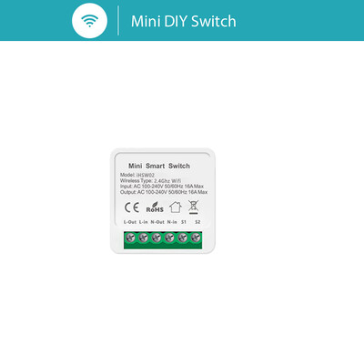 16A Tuya Wifi/Zigbee 3.0 Mini Smart DIY превключвател 2-посочен контрол Интелигентен домашен реле Автоматичен прекъсвач Работи с Alexa Google Home