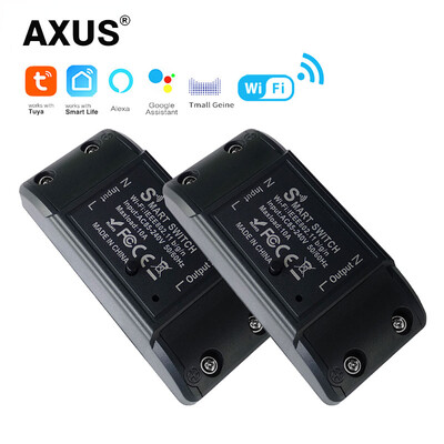 AXUS Tuya WiFi Smart Switch APP Ασύρματο χειριστήριο Universal Breaker Timer Smart Life Work with Light Switch Alexa Accessories