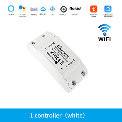 AXUS Tuya WiFi Smart Switch APP Безжичен контролер Универсален прекъсвач Таймер Smart Life Работа с превключвател на светлина Alexa Аксесоари