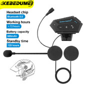 T2 Bluetooth 4.2 Мотоциклетна каска Слушалки Слушалки BT Безжичен Moto Stereo Interphone Хендсфри с микрофон за намаляване