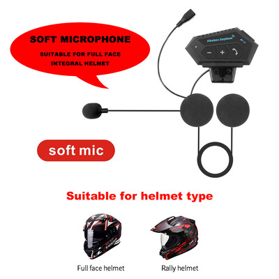 T2 Bluetooth 4.2 Мотоциклетна каска Слушалки Слушалки BT Безжичен Moto Stereo Interphone Хендсфри с микрофон за намаляване