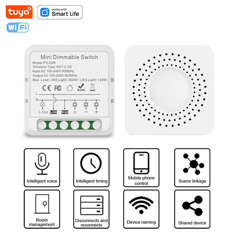 Tuya Wifi Zigbee nutikad hämardite lüliti moodul 2-suunaline juhtimine DIY valgusdimmeriga LED-lülitid Smart Life töötab Alexa Google Home`iga