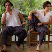 Καλοκαιρινά φαρδιά φαρδιά παντελόνια Aladdin Hippie Yoga Ανδρικά παντελόνια χαρέμι μόδας