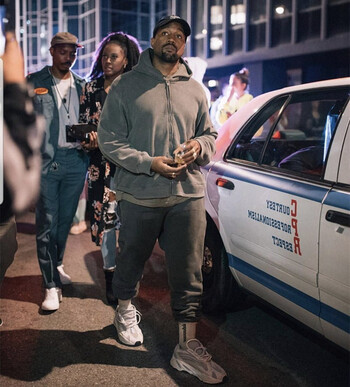 Ανδρικό βαμβακερό αθλητικό παντελόνι Hip hop Joggers Χοντρό στυλ Σκούρο Γκρι Φαρδύ streetwear Running Kanye Παντελόνι Προπόνηση West Sweatpants