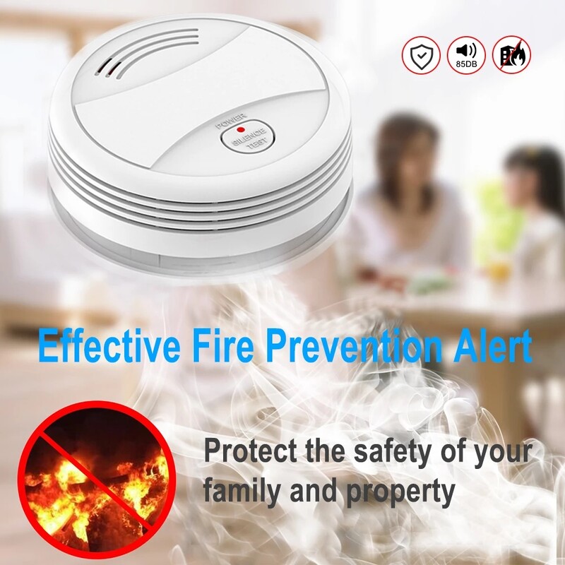 Wifi Tuya Smart Smoke Detector Sensor 80DB Signalizacija Gaisro dūmų detektorius Wifi/433 Priešgaisrinė apsauga Namų apsaugos signalizacija Smart Life APP