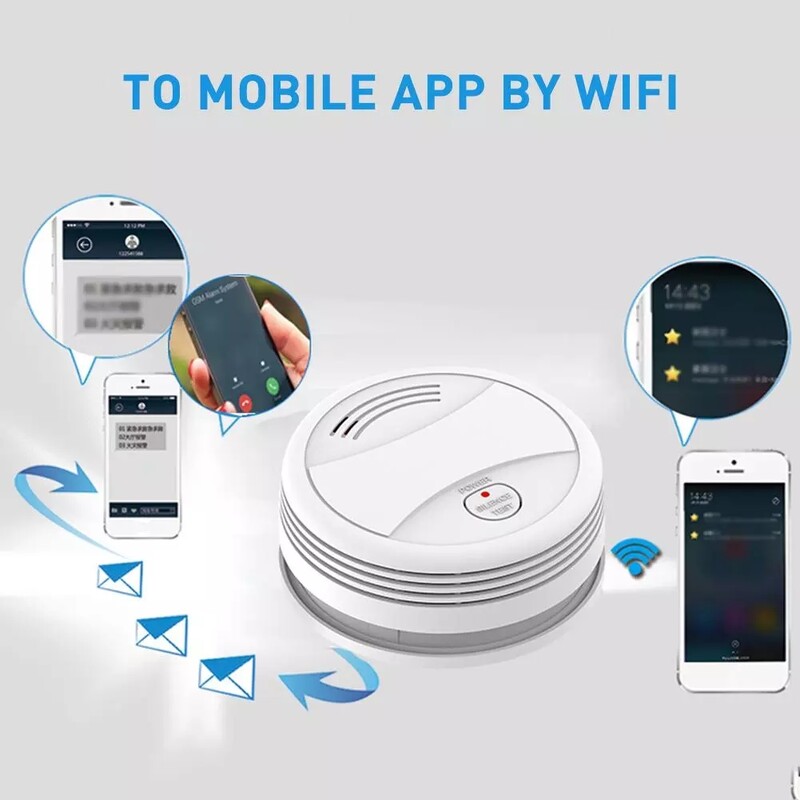 Wifi Tuya Smart Smoke Detector Sensor 80DB Signalizacija Gaisro dūmų detektorius Wifi/433 Priešgaisrinė apsauga Namų apsaugos signalizacija Smart Life APP