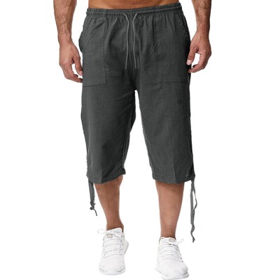 Kevadsuvi Jogging Capris Jooksupüksid Meeste Pingutuspüksid Klassikalised topelttaskuga ühevärvilised püksid Hombre