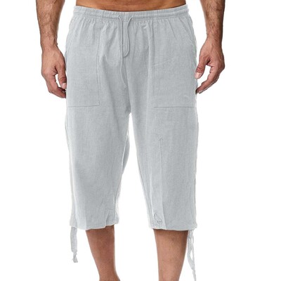 Kevadsuvi Jogging Capris Jooksupüksid Meeste Pingutuspüksid Klassikalised topelttaskuga ühevärvilised püksid Hombre