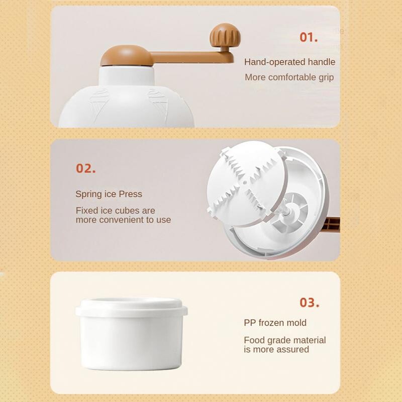 Nuskustas ledo aparatas Mažas rankinis ledo aparatas Praktiškas skaldytų krušų ledo aparatas Daugkartinio naudojimo ledo smulkintuvai Virtuvės baro įrankiai