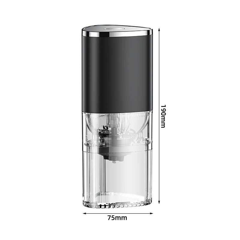 1 vnt. nešiojamas elektrinis C TIPO kavos malūnėlis, įkraunamas USB keraminis malimo šerdis namų kavos pupelių malūnėlis