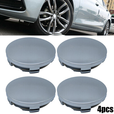 4 vnt 60 mm Naujas ABS juodas / sidabrinis universalus automobilių ratų stebulės centrinio dangtelio dangtelis daugeliui automobilių sunkvežimių ratai padangos ir dalys susidėvinčios dalys