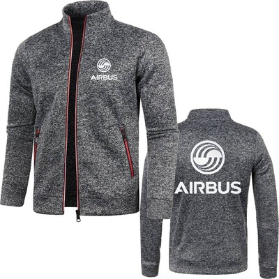 Vyriški megztiniai Striukės su užtrauktuku Vilnos sportinis kostiumas AIRBUS AVIATION Skrydis Airbusfan A320 Jersey Sportiniai drabužiai S-5XL