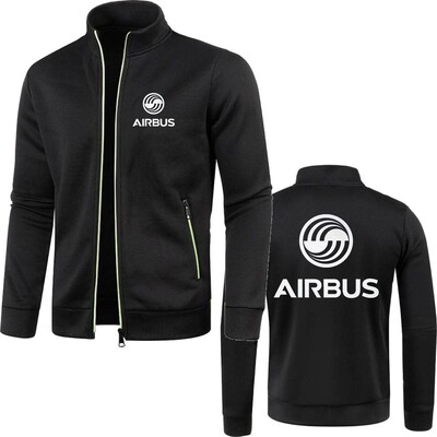 Vyriški megztiniai Striukės su užtrauktuku Vilnos sportinis kostiumas AIRBUS AVIATION Skrydis Airbusfan A320 Jersey Sportiniai drabužiai S-5XL