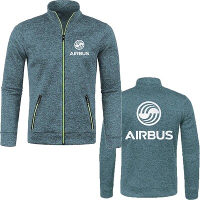 Vyriški megztiniai Striukės su užtrauktuku Vilnos sportinis kostiumas AIRBUS AVIATION Skrydis Airbusfan A320 Jersey Sportiniai drabužiai S-5XL