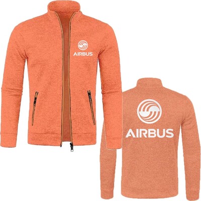 Vyriški megztiniai Striukės su užtrauktuku Vilnos sportinis kostiumas AIRBUS AVIATION Skrydis Airbusfan A320 Jersey Sportiniai drabužiai S-5XL