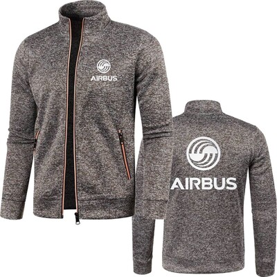 Vyriški megztiniai Striukės su užtrauktuku Vilnos sportinis kostiumas AIRBUS AVIATION Skrydis Airbusfan A320 Jersey Sportiniai drabužiai S-5XL