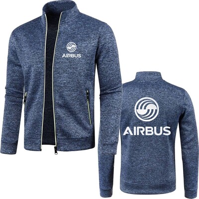 Vyriški megztiniai Striukės su užtrauktuku Vilnos sportinis kostiumas AIRBUS AVIATION Skrydis Airbusfan A320 Jersey Sportiniai drabužiai S-5XL