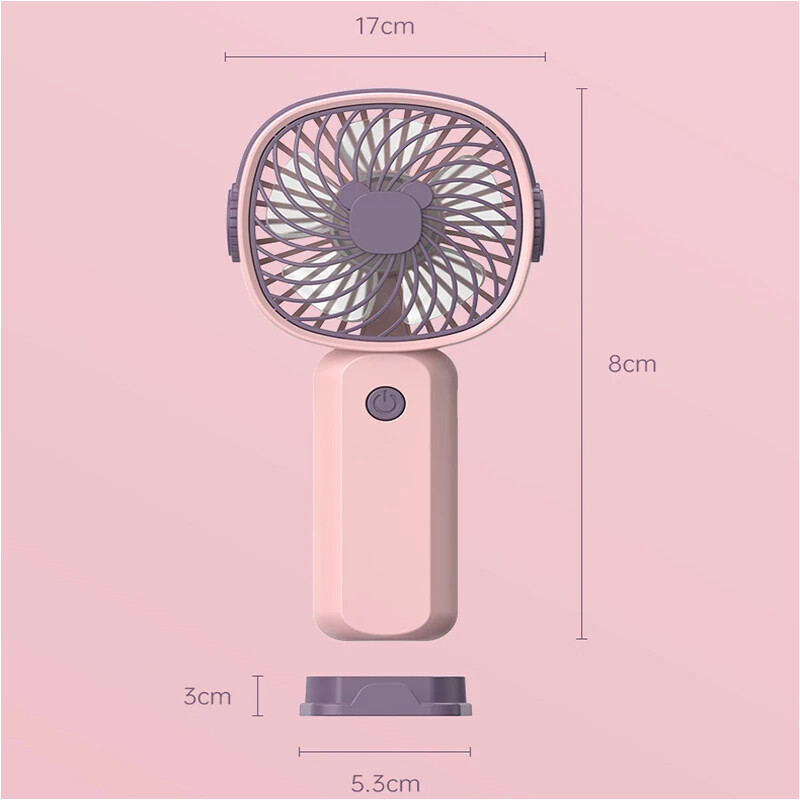 Käeshoitav kokkupandav kaasaskantav vaikne väike ventilaator USB laadimine Multifunktsionaalne ventilaator lauaarvuti elektriline ventilaator koos alusega