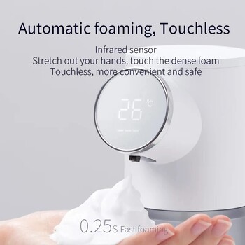 Desktop Sensing Foam Wash Φόρτιση κινητού τηλεφώνου Διανομέας οικιακού σαπουνιού Οθόνη LED Αυτόματη ανίχνευση Πλύσιμο χεριών χωρίς επαφή