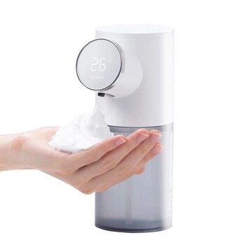 Desktop Sensing Foam Wash Φόρτιση κινητού τηλεφώνου Διανομέας οικιακού σαπουνιού Οθόνη LED Αυτόματη ανίχνευση Πλύσιμο χεριών χωρίς επαφή