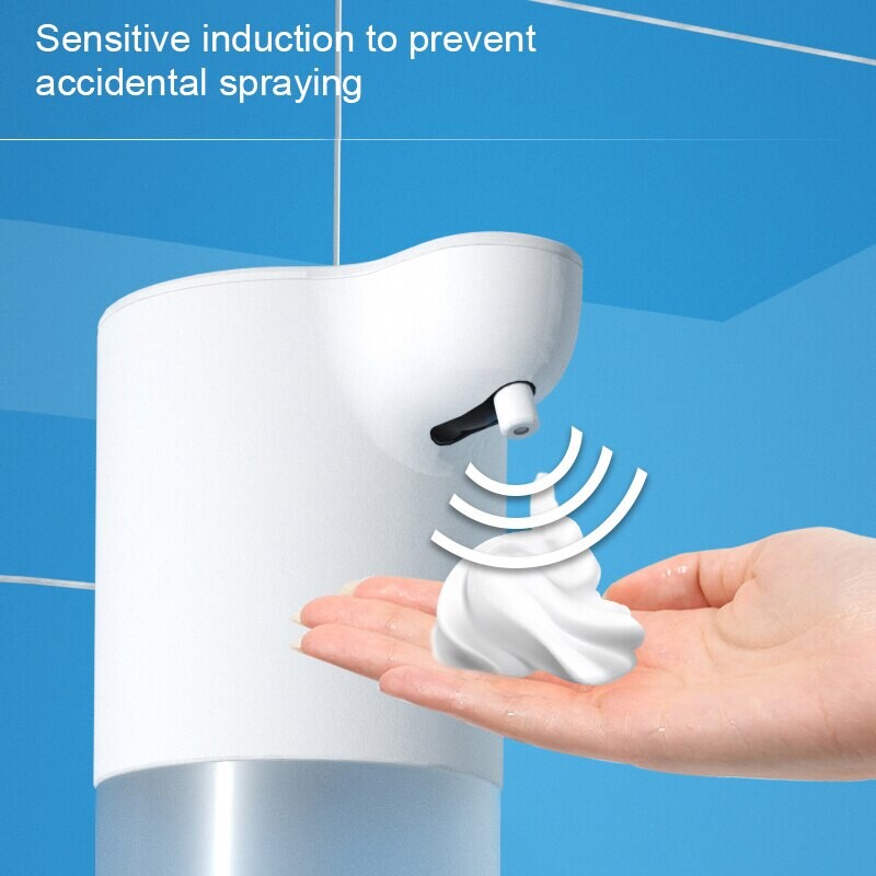 350ML Αυτόματη δοσομετρική συσκευή αφρού σαπουνιού χωρίς αφή με επαναφορτιζόμενη συσκευή πλυντηρίου χεριών αφρού USB Αισθητήρας σαπουνιού μπάνιου