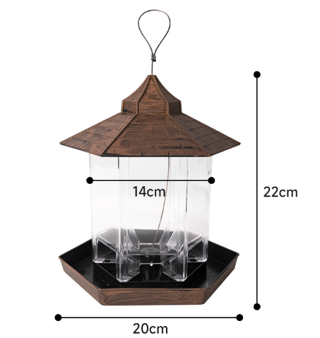 Lindude söötja automaatne jala söötmise tööriist välitingimustes lindude söötja rippuv mutter Söötmine mitme auguga jaoturi hoidja toidukonteiner
