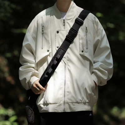 Američki stil Vintage High Street Jesen Zima Muška jakna Avijatičarsko bejzbol odijelo s više džepova Trendy Brand Jakna širokog kroja