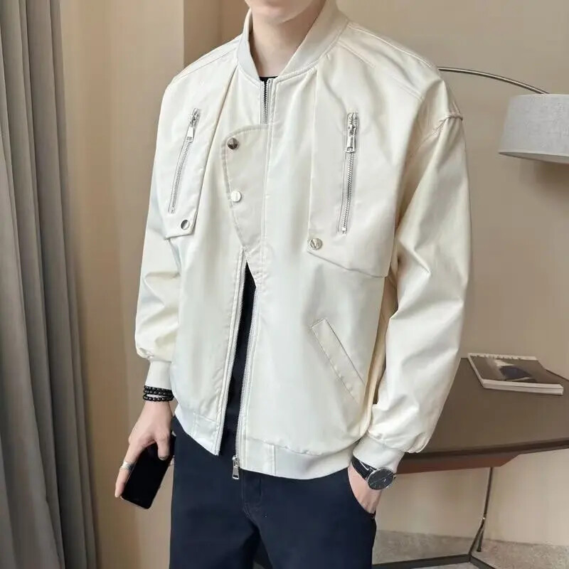 Američki stil Vintage High Street Jesen Zima Muška jakna Avijatičarsko bejzbol odijelo s više džepova Trendy Brand Jakna širokog kroja