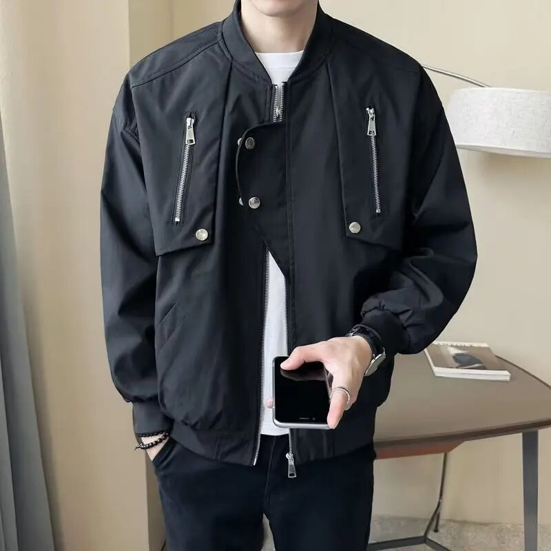 Američki stil Vintage High Street Jesen Zima Muška jakna Avijatičarsko bejzbol odijelo s više džepova Trendy Brand Jakna širokog kroja