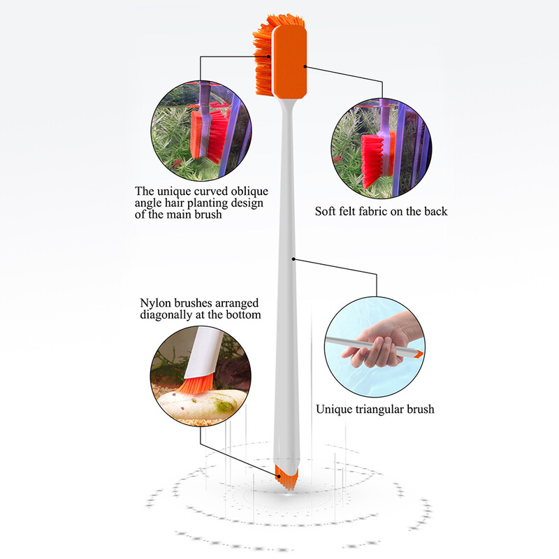 Akvariumo įrangos priedai Stiklinio rezervuaro slankiojo valymo šepetys