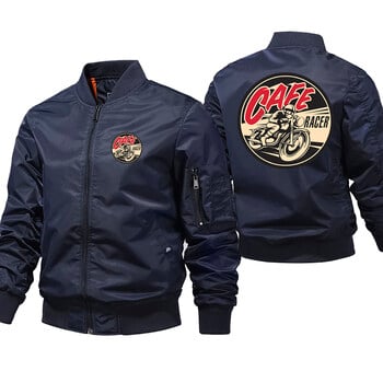 Cafe Racer Motorcycle Bomber Jacket Ανδρικά Ζεστά Μόδα Πανωφόρια Επώνυμα Σχεδιασμός Παλτό Ma-1 aviator Ανδρικά Ανεμοφόρα μπουφάν