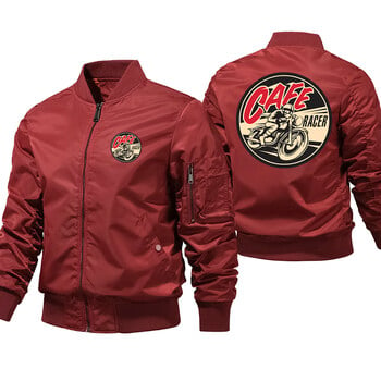 Cafe Racer Motorcycle Bomber Jacket Ανδρικά Ζεστά Μόδα Πανωφόρια Επώνυμα Σχεδιασμός Παλτό Ma-1 aviator Ανδρικά Ανεμοφόρα μπουφάν