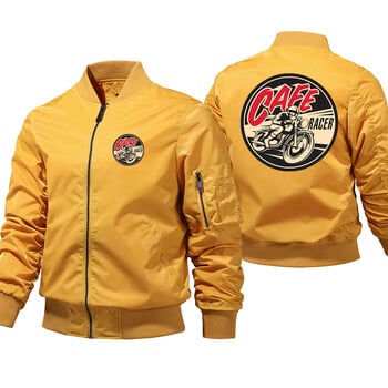 Cafe Racer Motorcycle Bomber Jacket Ανδρικά Ζεστά Μόδα Πανωφόρια Επώνυμα Σχεδιασμός Παλτό Ma-1 aviator Ανδρικά Ανεμοφόρα μπουφάν