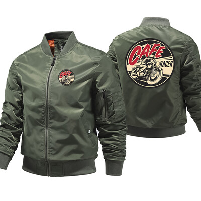Cafe Racer motoros bombázó dzseki férfi akciós meleg divat felsőruházat márka kabát design Ma-1 aviator férfi szélvédő dzsekik