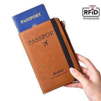 Pu Belt Passport Bag Θήκη διαβατηρίου RFID Πολυλειτουργικό Γυναικείο και ανδρικό επαγγελματικό διαβατήριο Πορτοφόλι για κάρτα θήκη εισιτηρίων