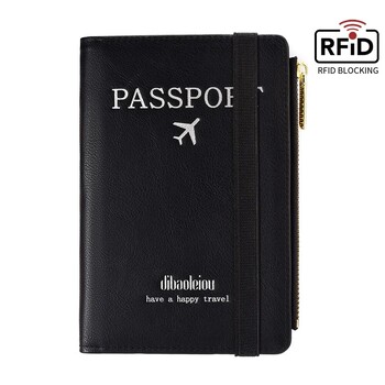 Pu Belt Passport Bag Θήκη διαβατηρίου RFID Πολυλειτουργικό Γυναικείο και ανδρικό επαγγελματικό διαβατήριο Πορτοφόλι για κάρτα θήκη εισιτηρίων