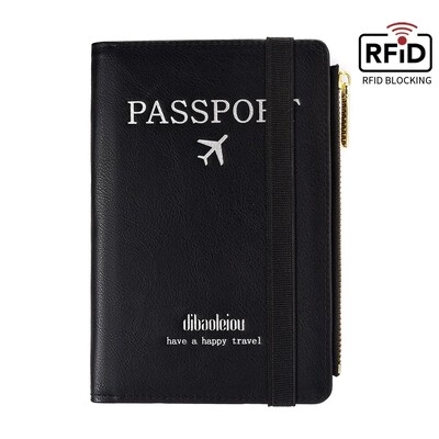 „Pu Belt Passport Bag“ RFID paso laikiklis Daugiafunkcis moterų ir vyrų verslo pasų piniginės kortelės krepšio bilietų laikiklis