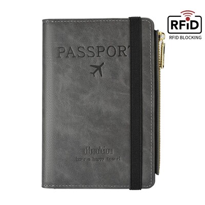 „Pu Belt Passport Bag“ RFID paso laikiklis Daugiafunkcis moterų ir vyrų verslo pasų piniginės kortelės krepšio bilietų laikiklis