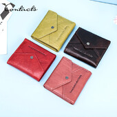 CONTACT`S Мини портфейли от естествена кожа за жени Тънки държачи за RFID карти Портмонета за монети Щипки за пари Дамски портфейли Чанти Дамски чанти