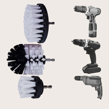 3 бр./компл. 2/3,5/4\'\' електрическа четка за скрубер Комплект четки за пробиване Пластмасова кръгла четка за почистване на килими Стъкло Автомобилни гуми Найлонови четки
