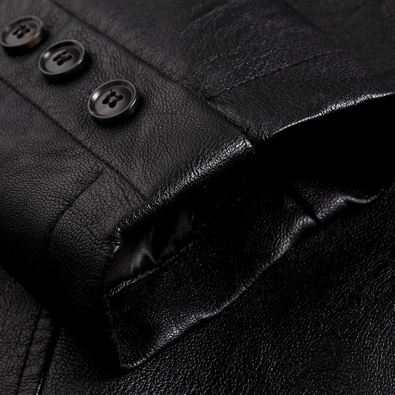 Meeste Pehme PU-nahkjakk Meeste äriline nahkjakk vabaaja mantlid Meeste Jaqueta Masculinas Inverno Couro suur suurus XXXL 4XL