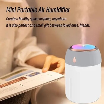 Φορητός Mini USB Air Humidifier Ultrasonic Nano Fine Mist Deep Hydration Silent Humidification Aroma Diffuser for Υπνοδωμάτιο, Αυτοκίνητο