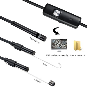 Ενδοσκόπιο Android 5,5 7mm 3 σε 1 USB/Micro USB/Type-C Borescope Inspection Camera Αδιάβροχη για Smartphone