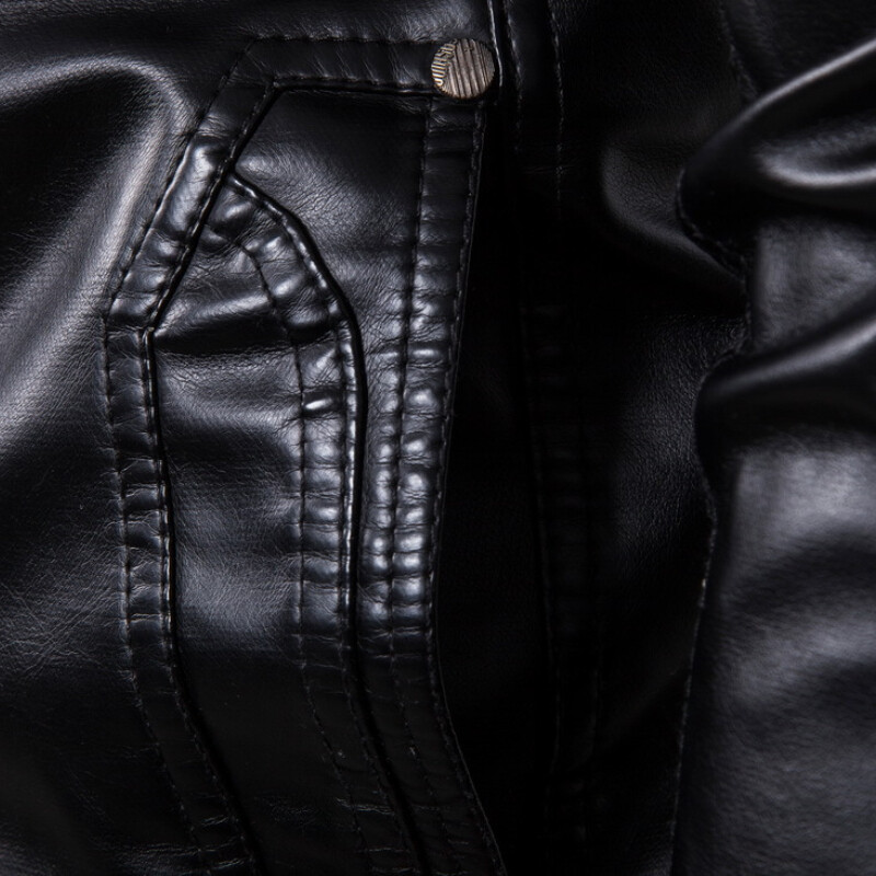 Vabaaja mootorratta nahkjakk Meeste talvefliisist soe PU-jakk Vintage kapuutsiga meeste kunstnahast pommimantel Meeste riided S-3XL