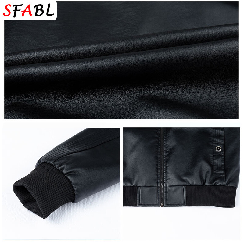 Mootorratta kunstnahast jope Meeste tuuletõkkemood kvaliteet meeste nahkjakk sügistalvine PU-nahast mantel Meeste ülerõivad XL