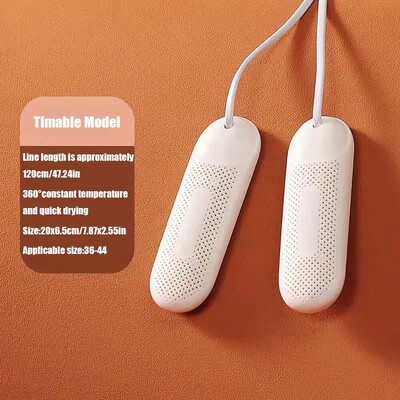 Dezodoruojantis ir greitai džiūstantis batų džiovintuvas Trijų greičių laikmatis Suaugusiųjų batų šildytuvas Per dvi minutes sušildyti įvairaus storio batus